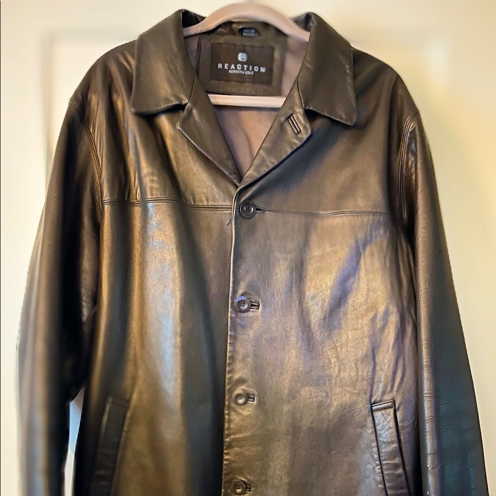 Mens leather Jacket : Reaction by Kenneth Cole size L